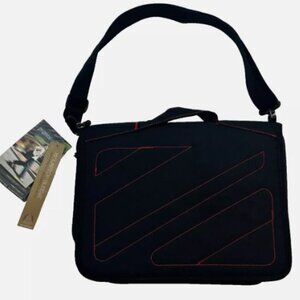 JanSport Career Bag First Class 15'' Laptop 10x14.7x1" Black/Red Tape New